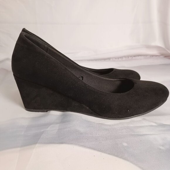 Seychelles Black Wedge Heels Size 10 Women’s Shoes Excellent Condition - Picture 3 of 7